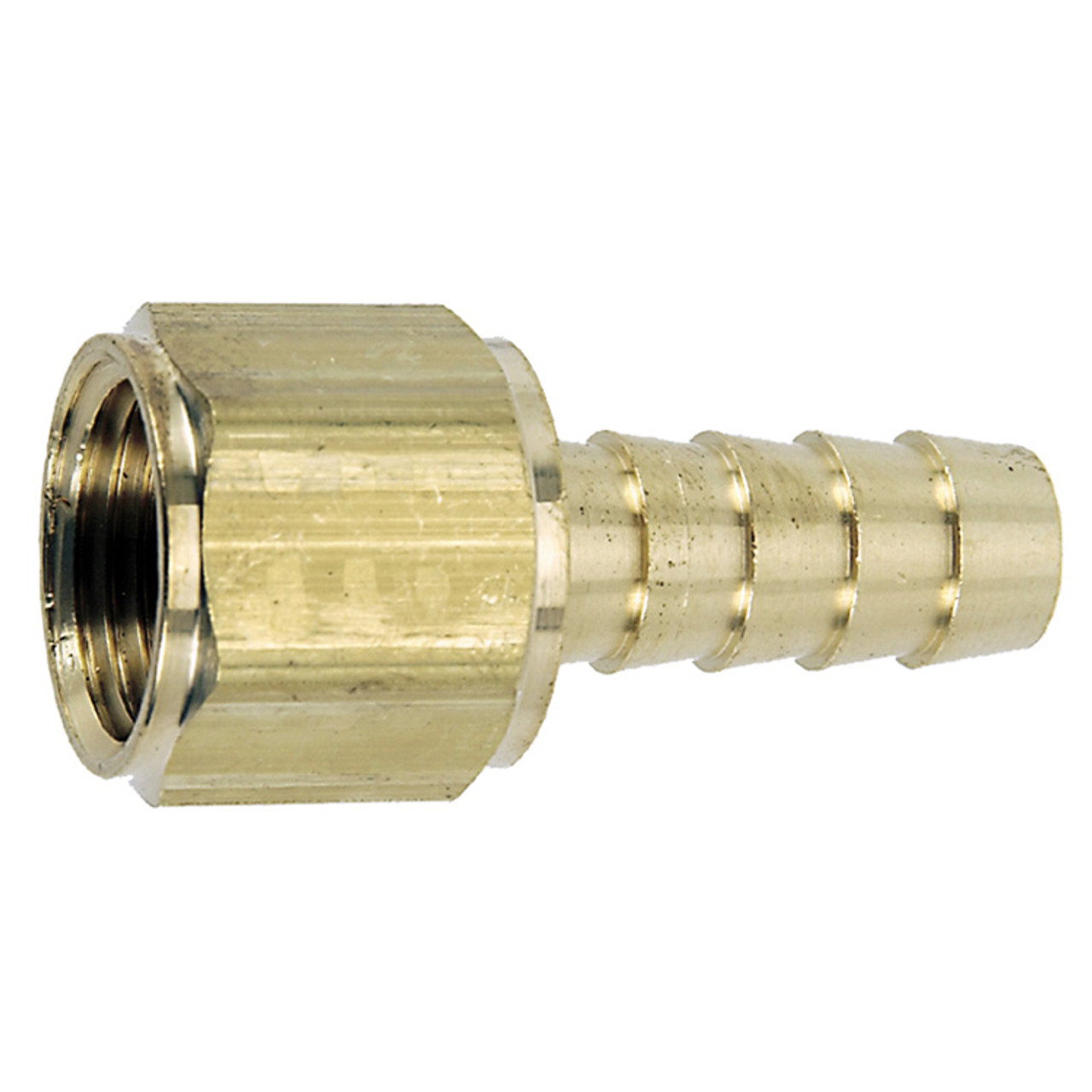 1/8 x 1/4" Brass Hose Barb - Female NPT Coupler   G22B-025-013