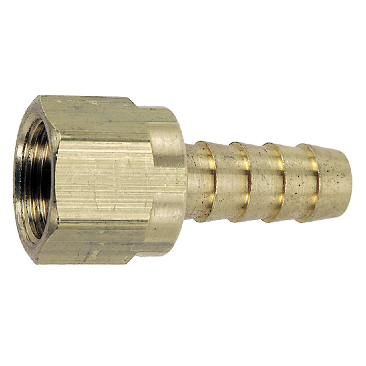 5/16 x 5/16" Brass Hose Barb - Female 45° SAE Flare Coupler   G22SAE-031-031