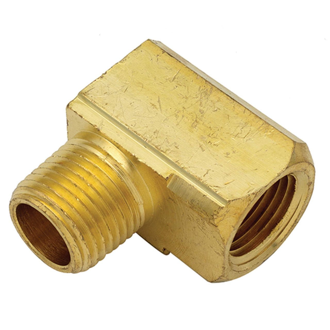 3/8 x 3/8" Brass Male NPT - Female NPT 90° Street Elbow   G1698BX-06-06