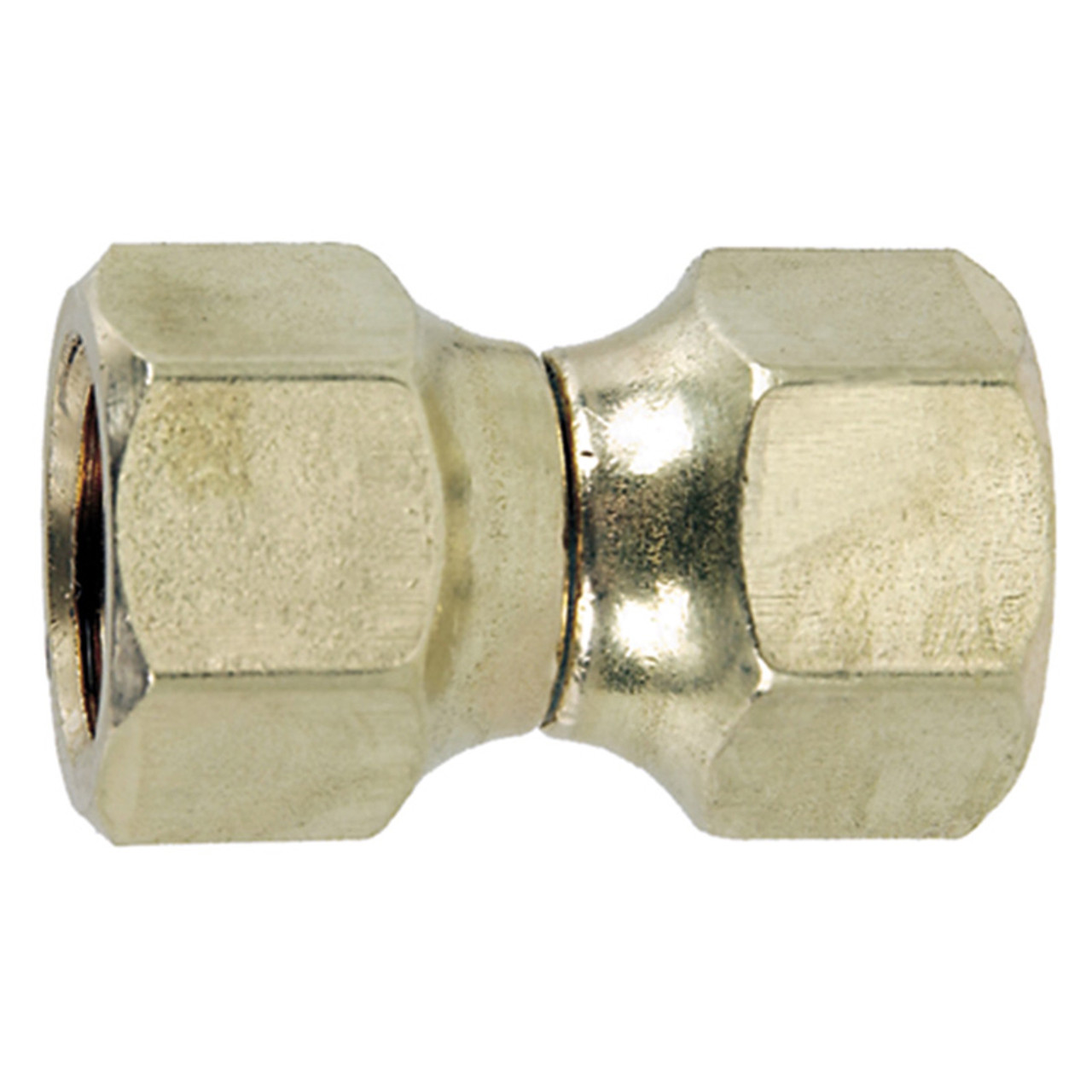 3/8" Brass Female Dual Swivel 45° SAE Coupler   G0404SW-06-06