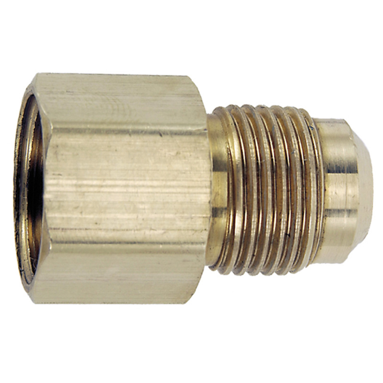 1/8 x 3/8" Brass Female NPT - Male 45° SAE Flare Connector   G1408-02-06
