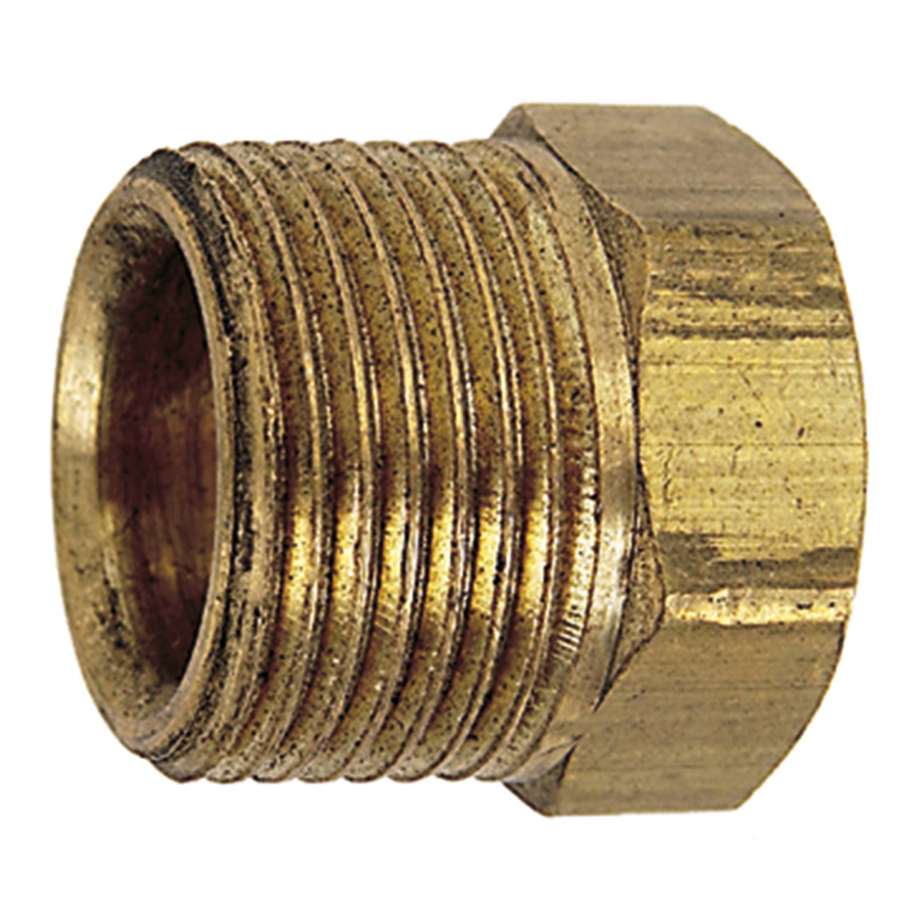 1/4" (7/16"-24) Brass Male 45° SAE Inverted Flare Nut    G0012-04