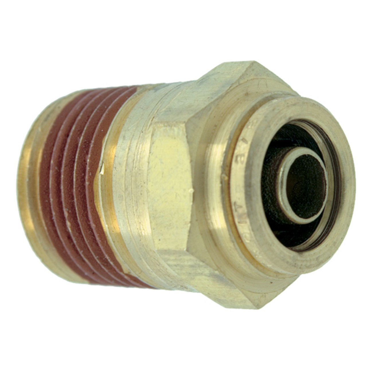 1/4 x 1/2" Brass Male NPT - DOT Push-To-Connect Connector   G7016P-04-08