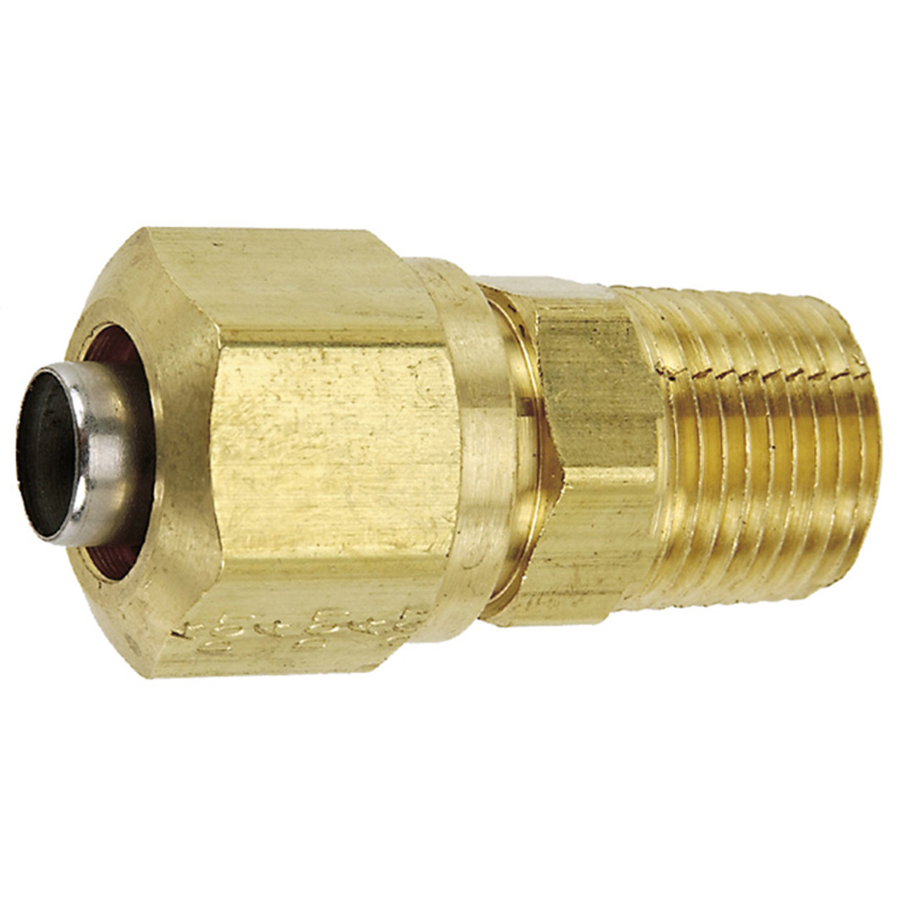 1/4 x 1/4" Brass DOT Male NPT - Compression Connector   G7016-04-04