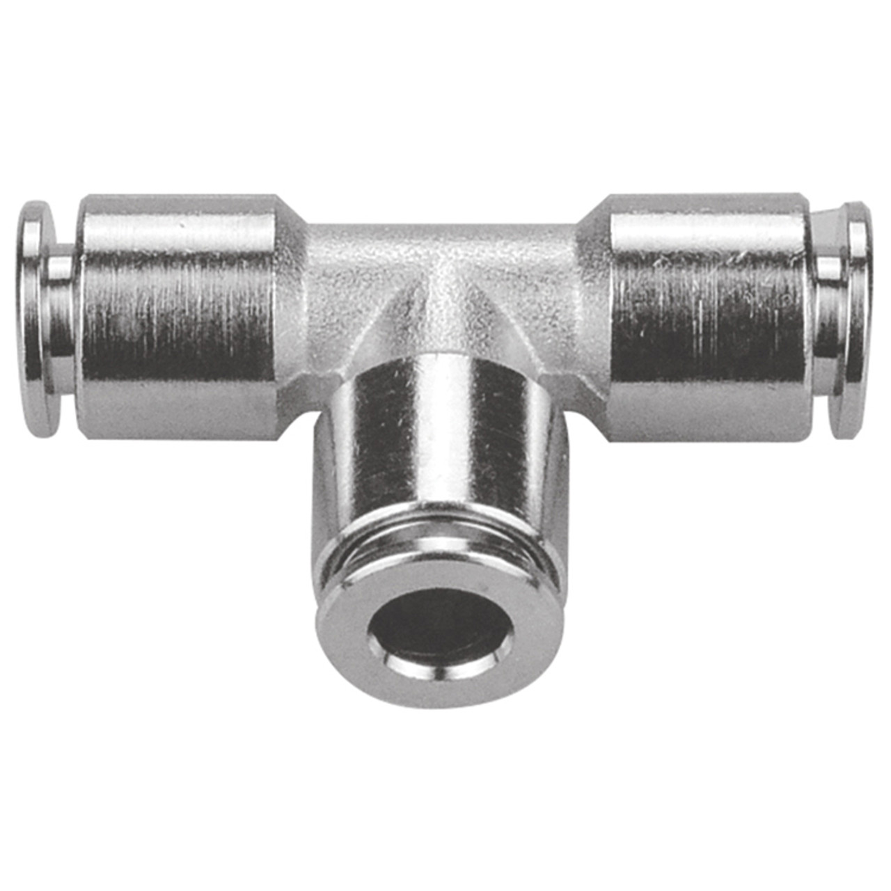 6mm Nickel Plated Brass Push-To-Connect Tee   G60T00PM-06M-06M