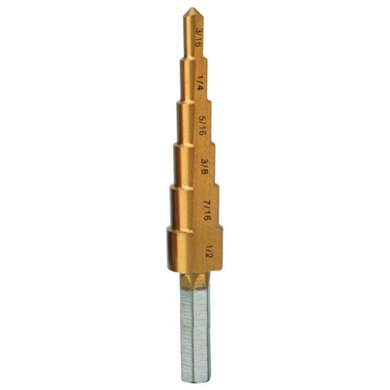 3/16 ~ 1/2" @ 6 Steps JET-KUT® Premium M35 HSS Step Drill 579204