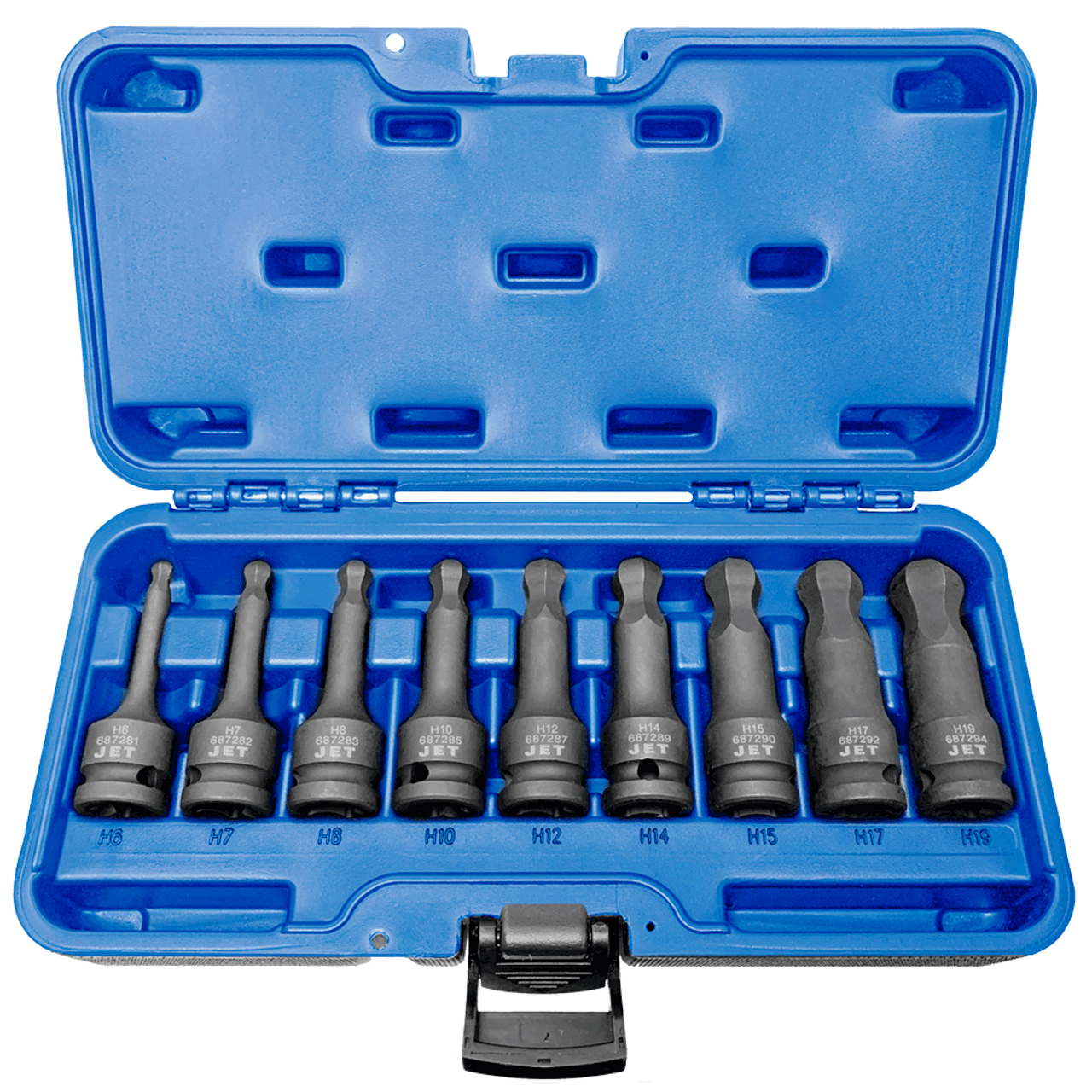 9 Pc. 1/2" Drive Metric Ball Nose Hex Impact Socket Set  610336