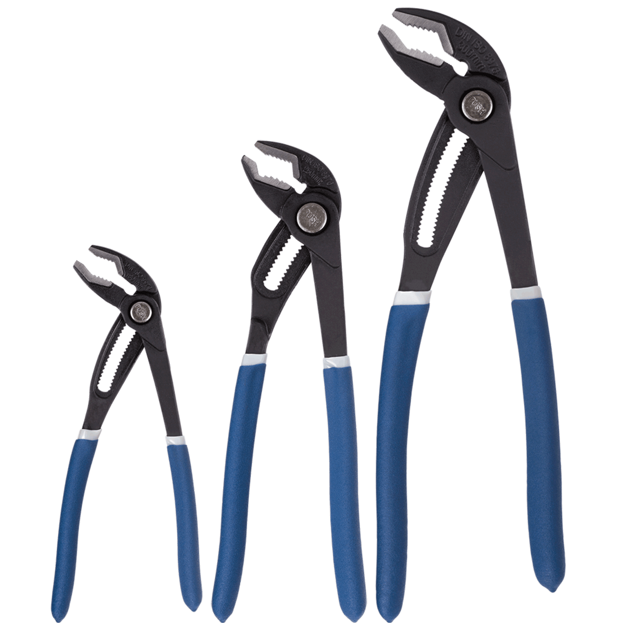 3 Pc. Push Button Ratcheting Plier Set  730381