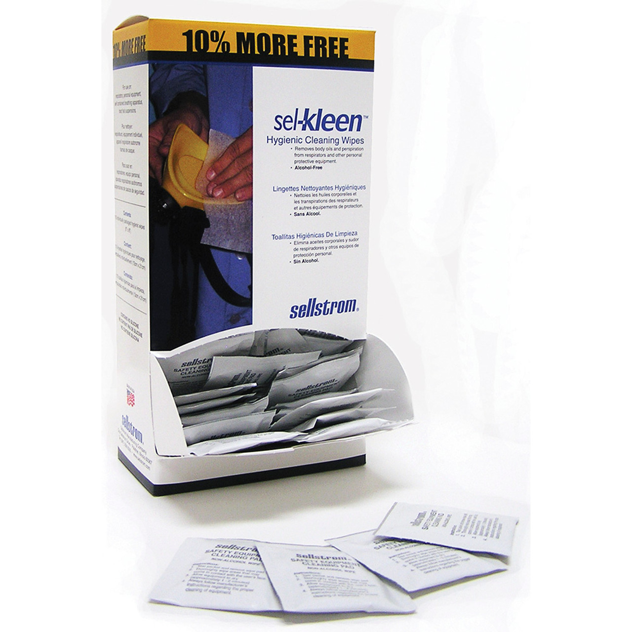 Sellstrom® Sell-Kleen Pre-Moistened Non-Alcohol Based Lens Cleaning Towelettes S22185 (110 towels/box)  S22185