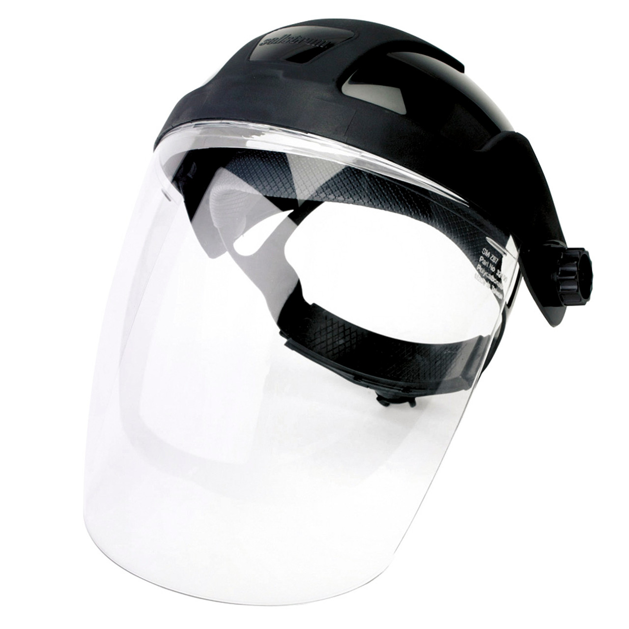 Sellstrom® DP4 Series Black Crown - Sta-Clear® AF/AS Face Shield & Ratcheting Headgear  S32010