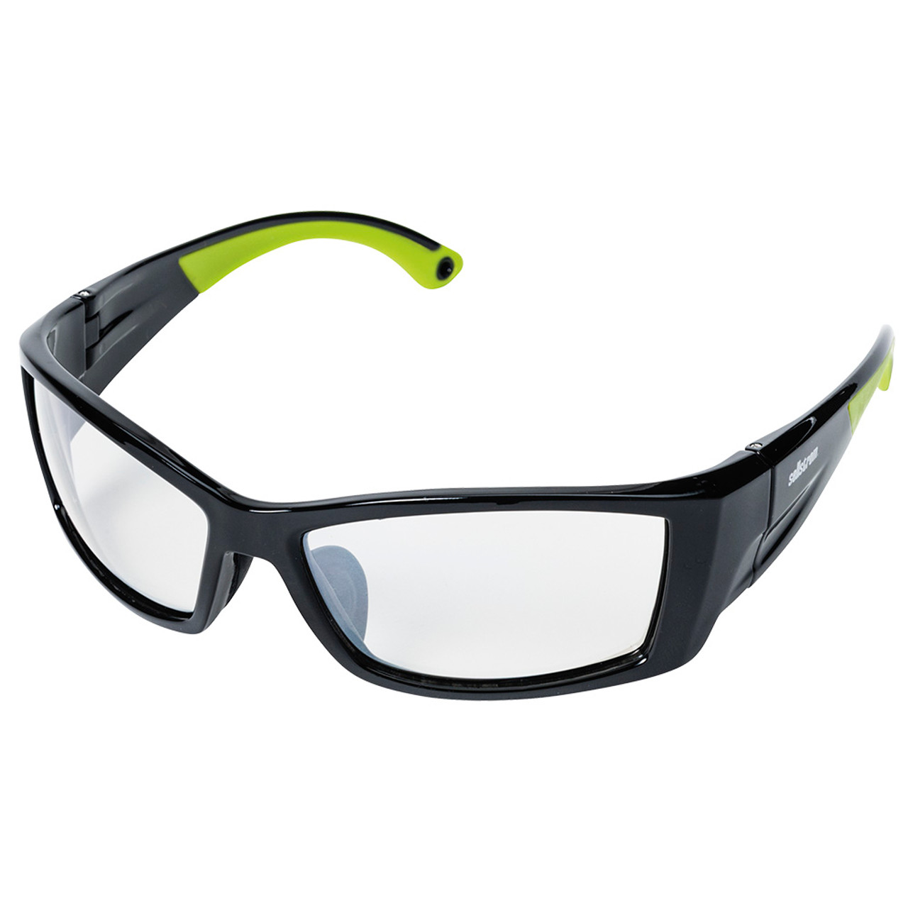 Sellstrom® XP460 Series Sta-Clear® AF/AS Wrap Around Safety Glasses - Indoor/Outdoor - Hi-Viz Green-Black Frames  S72402