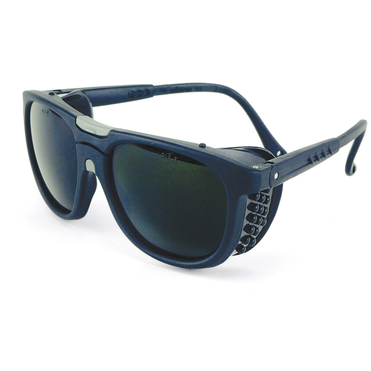 Sellstrom® Hard Coated Safety Glasses w/Eye Cups - IRUV Shade 5.0 - Black Frames  S74751