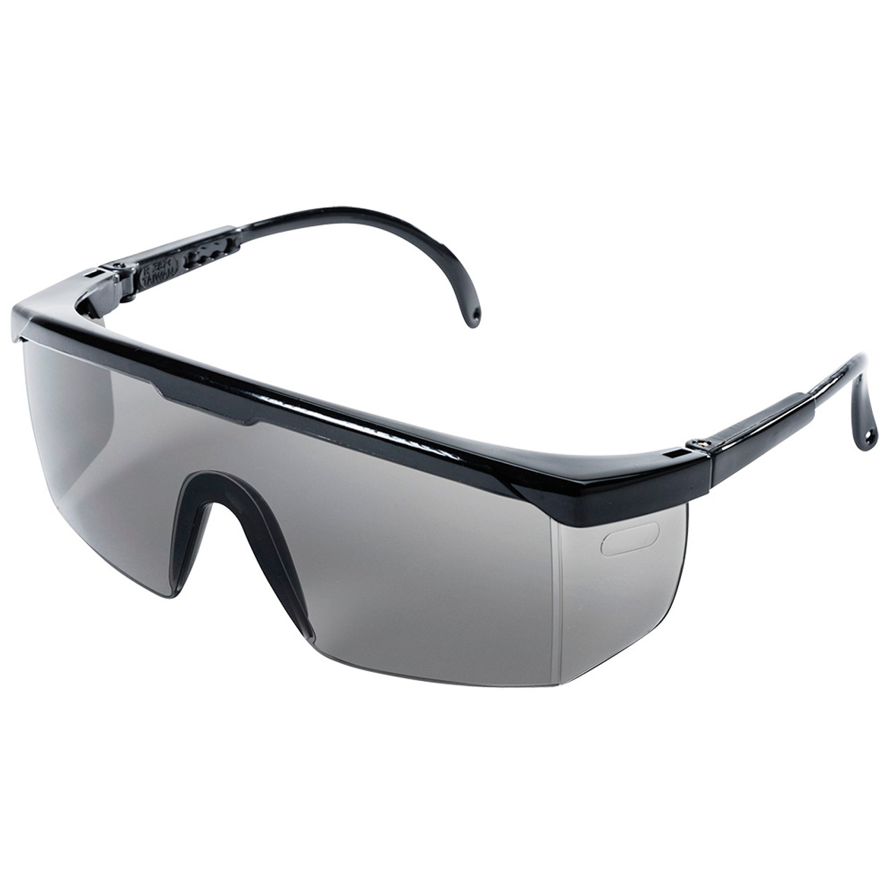 Sellstrom® Sebring Hard Coated Safety Glasses - Smoke Tint - Black Frames w/Extendable Arms  S76371