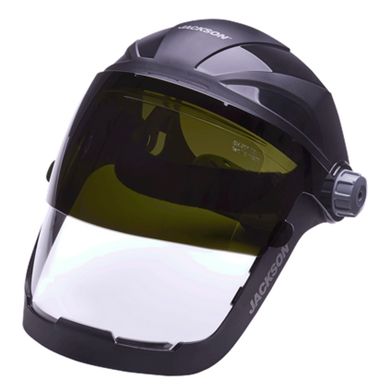 Jackson® Quad 500® Series Clear Face Shield w/Flip-Up IR 5.0 Visor - 370 Speed Dial® Headgear - Anti-Fog  14230