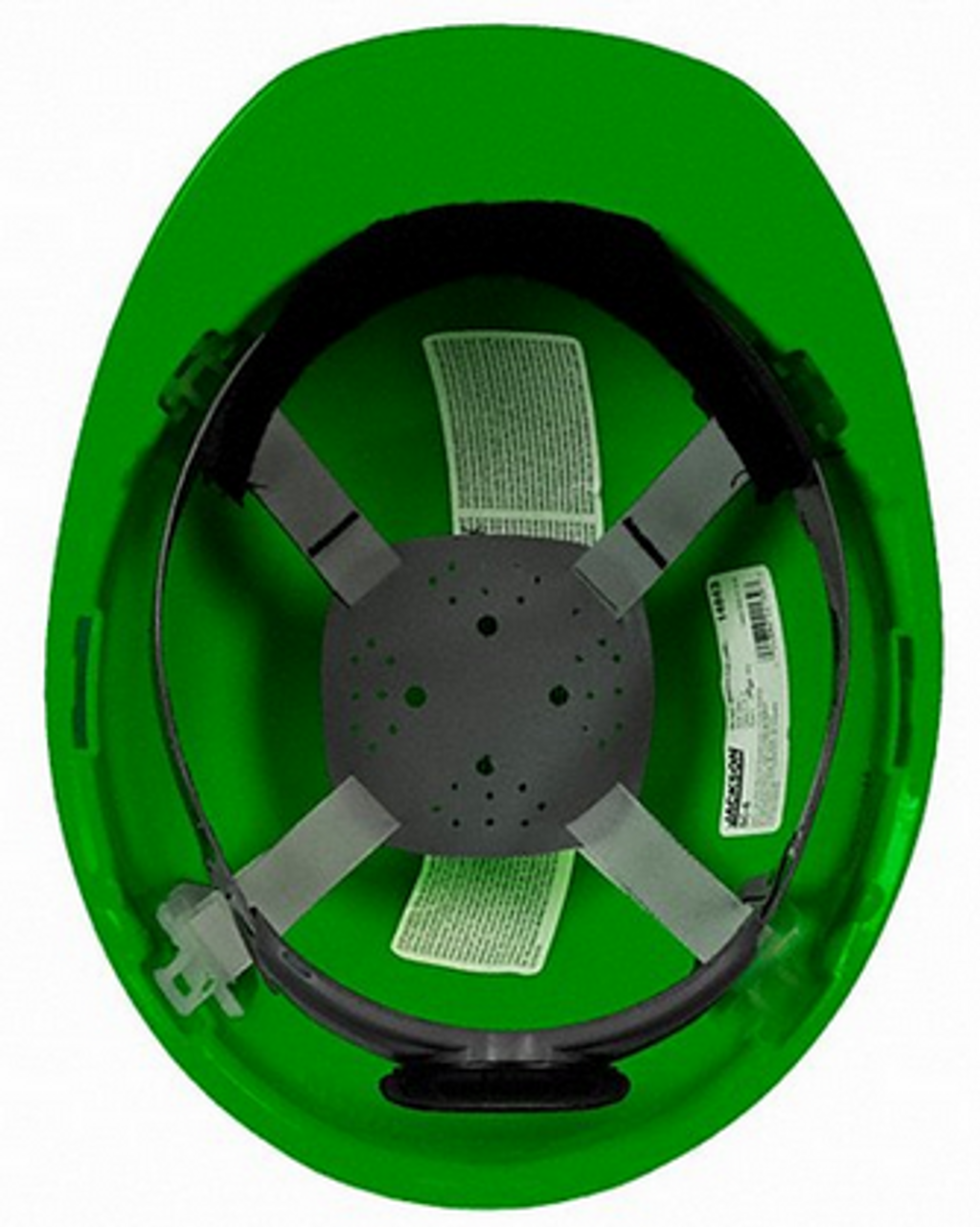 Jackson® SC-6 Series Premium Front Brim Slotted Hard Hat - 370 Speed Dial® Headgear - Non-Vented - Green  14837