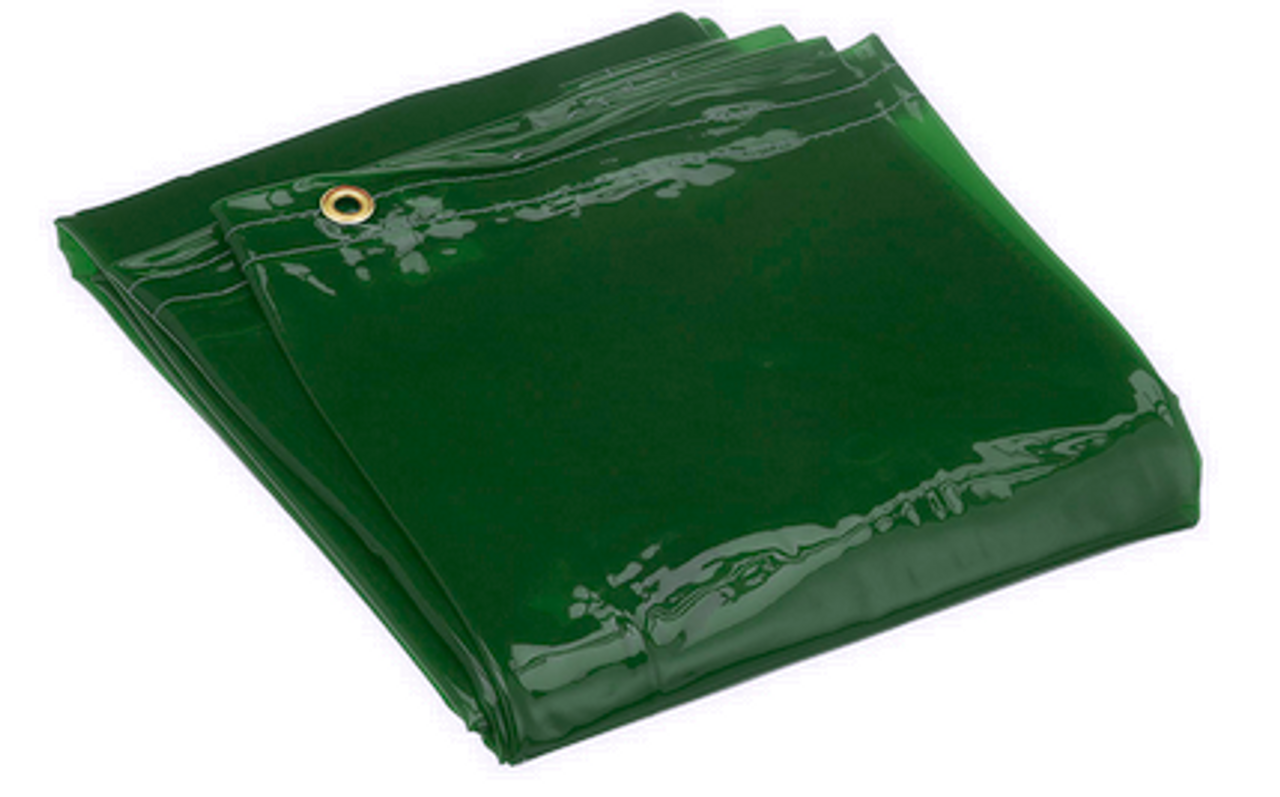 Wilson® Transparent Vinyl Welding Curtain - Green - 5' x 6'  36251