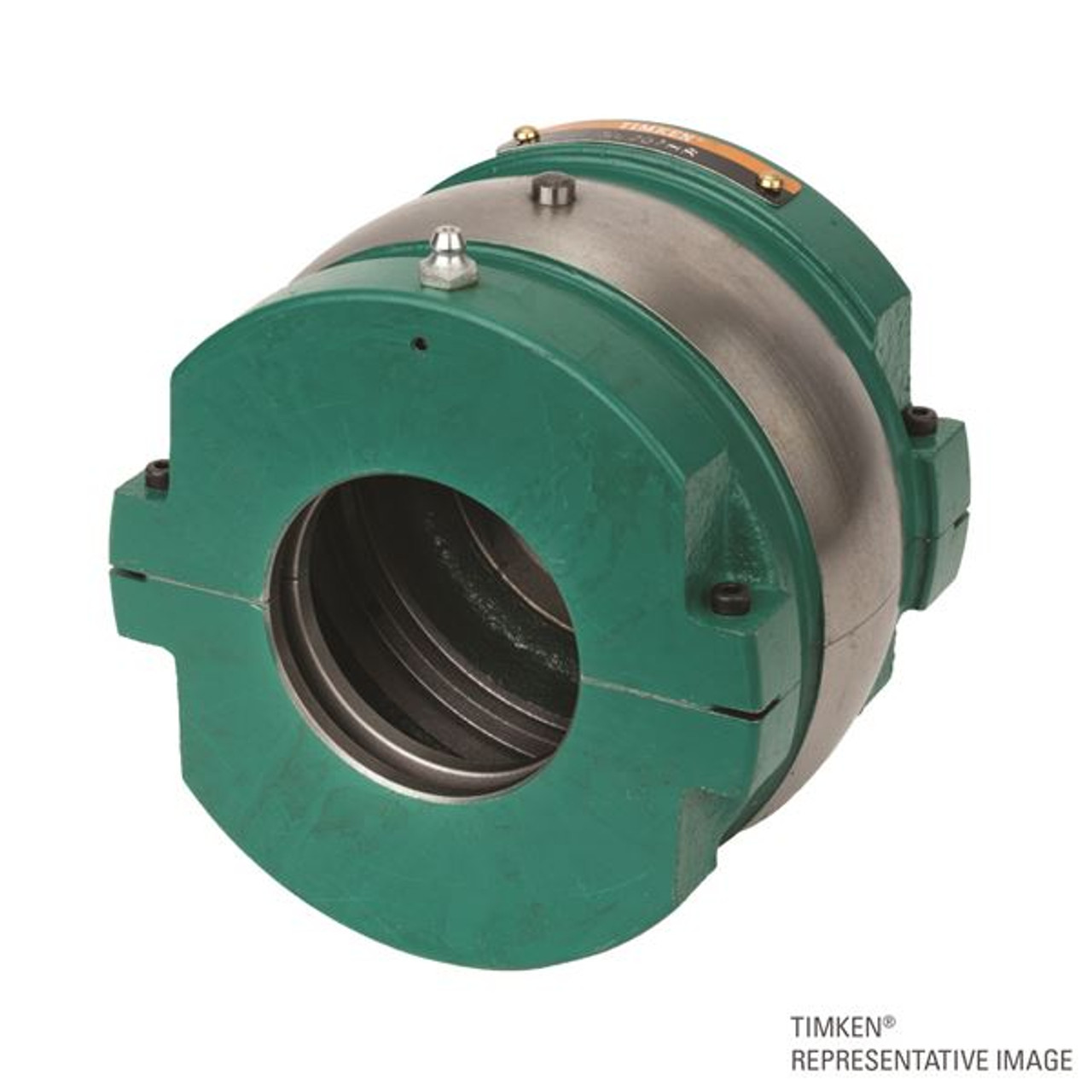 2-3/16" Medium Series Split Cylindrical Retained Bearing w/ Housing - Aluminum Triple Labyrinth Seal   MSE203BRHATL