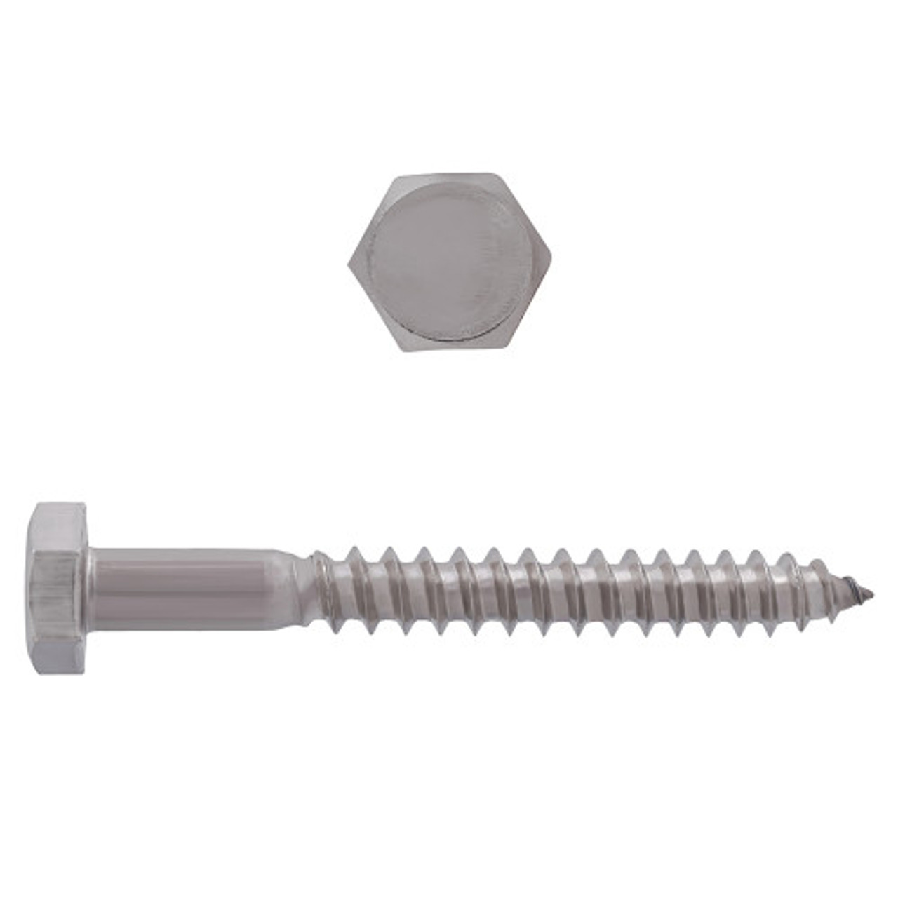 5/16" x 2" 18.8 Stainless Steel Hex Head Lag Bolt 50 Pc.   5003-451