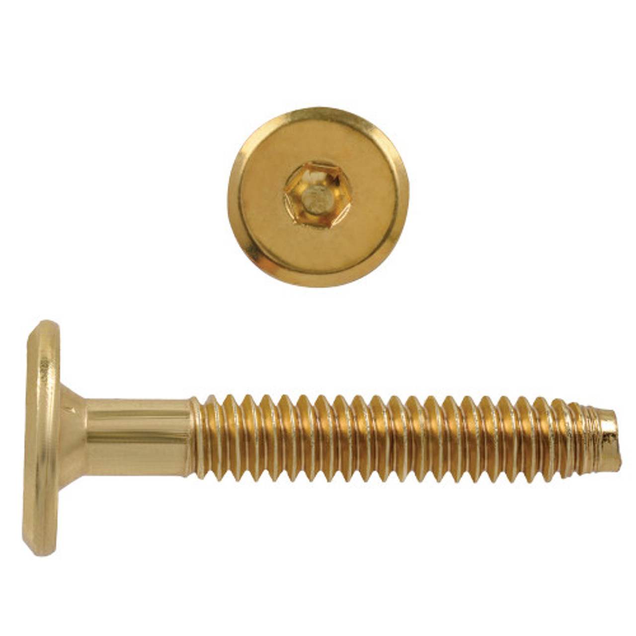 1/4"-20 x 30mm UNC Brass Plated Connector Bolt 25 Pc.   222-866