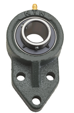 1-1/4" Cast Iron Three Bolt Flanged Hanger Block w/Wide Set Screw Insert Bearing - Standard Duty  UCFH206-104D1