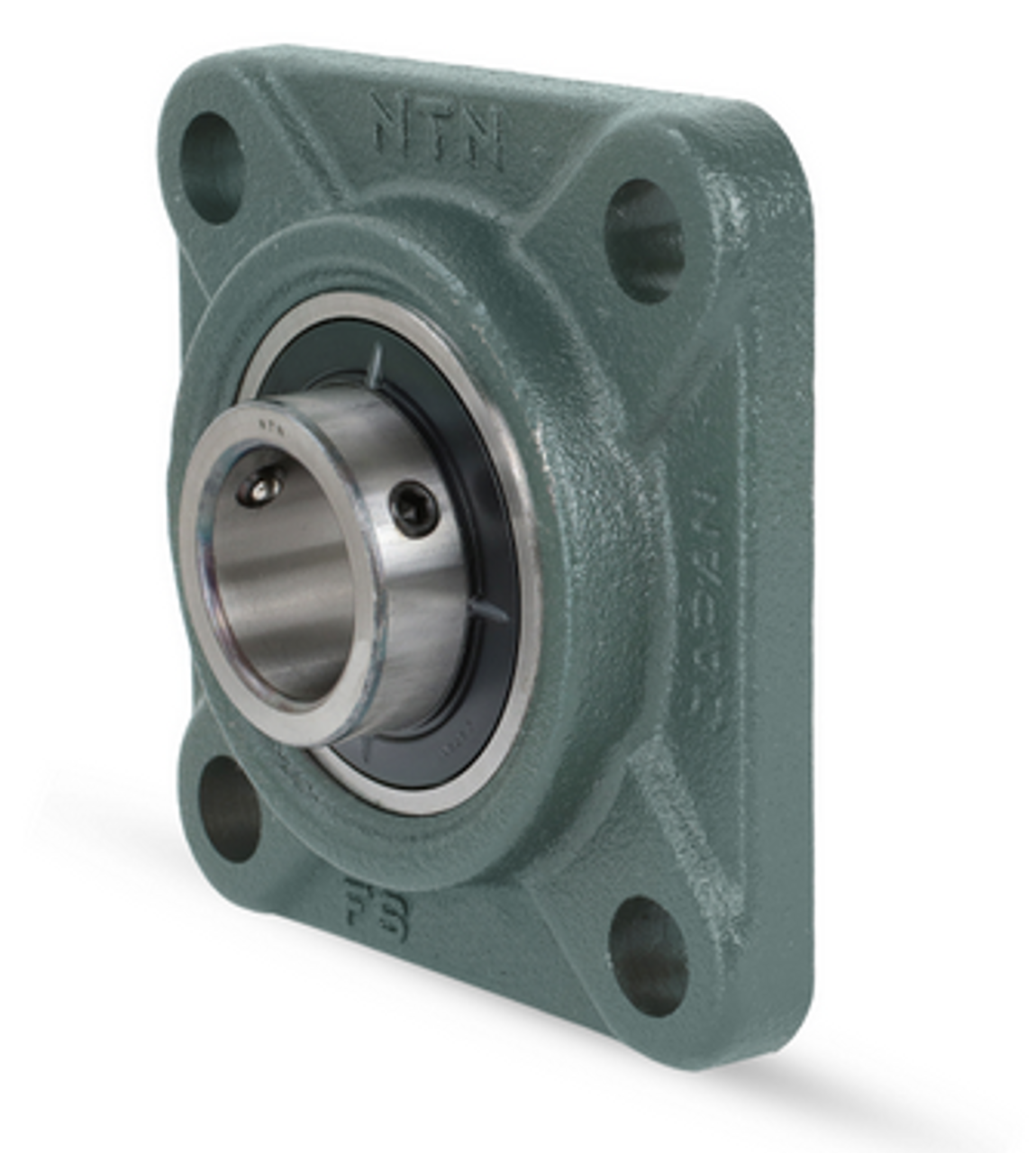 3-1/2" Cast Iron Four Bolt Square Piloted Flange Block w/Wide Set Screw Insert Bearing - Heavy Duty  UCFS318-308D1