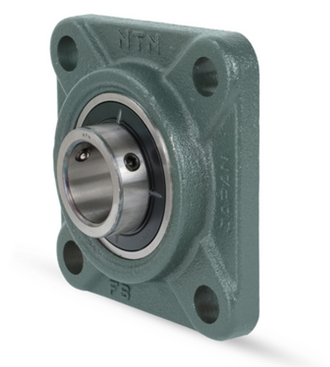 2-3/16" Cast Iron Four Bolt Square Piloted Flange Block w/Wide Eccentric Locking Collar Insert Bearing - Heavy Duty  UELFS311-203D1