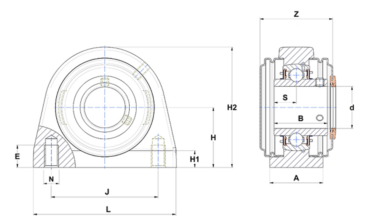 1-1/2"   SUCPA208-24CCFG1