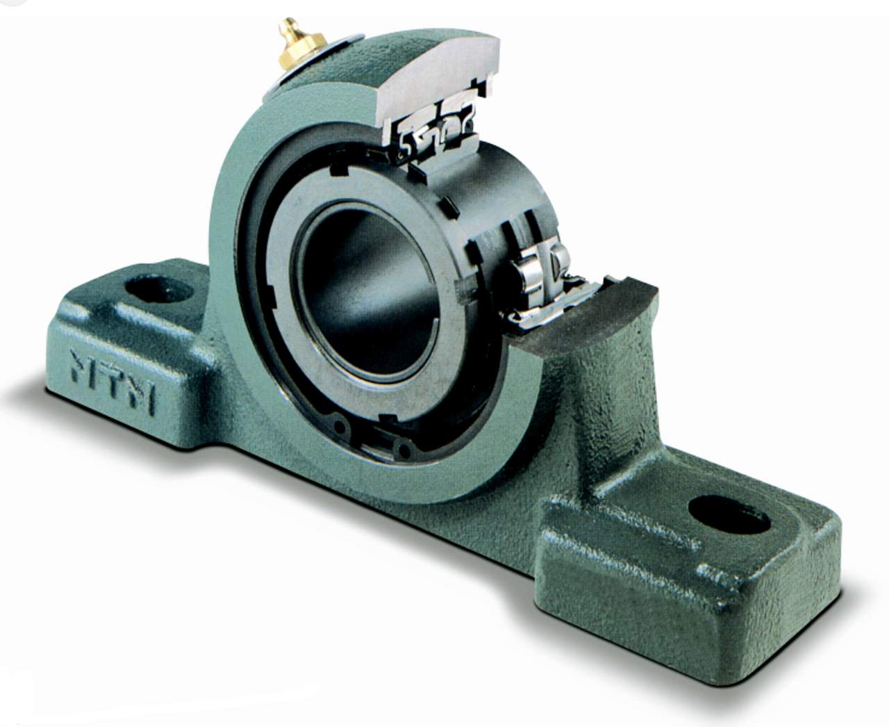 4-15/16" SPW (SN) Sealed Spherical Roller Bearing Solid Base Pillow Block Assembly - One Open/One Closed End Cover  CM-SPW2228-415FN1