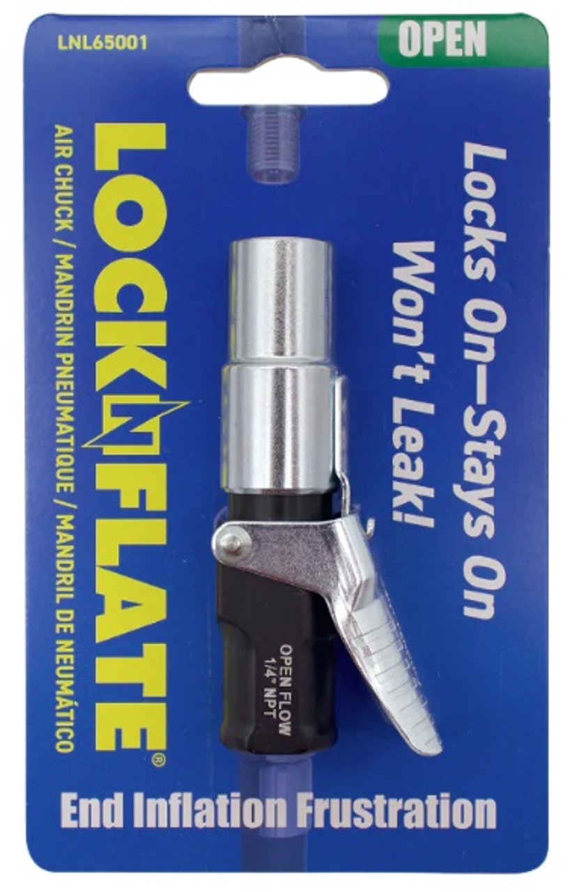 LockNFlate® 6-Jaw Premium Locking Air Chuck (Open)   LNL65001