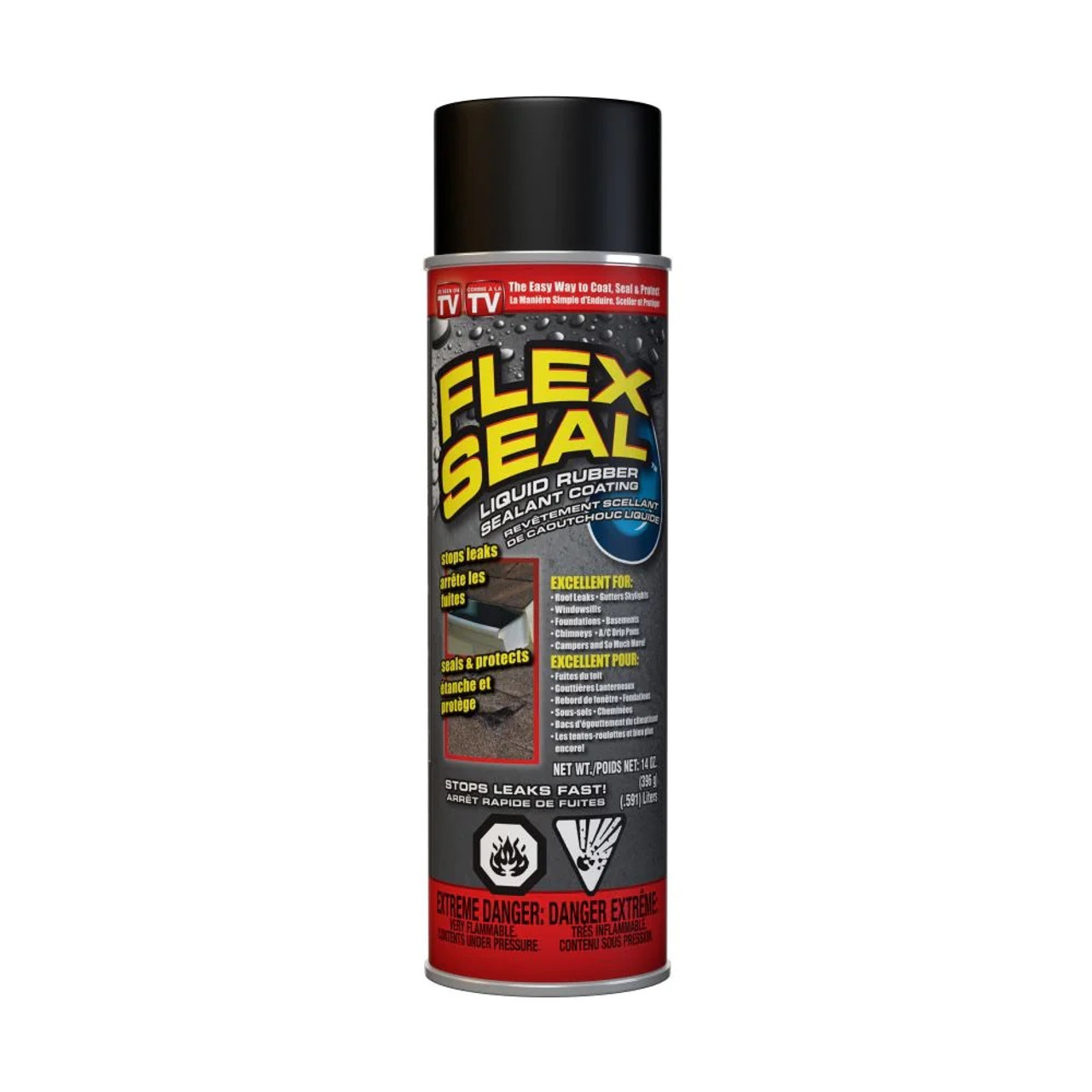 Flex Seal® Black Rubberized Waterproof Coating Spray 14oz Aerosol   FSC20