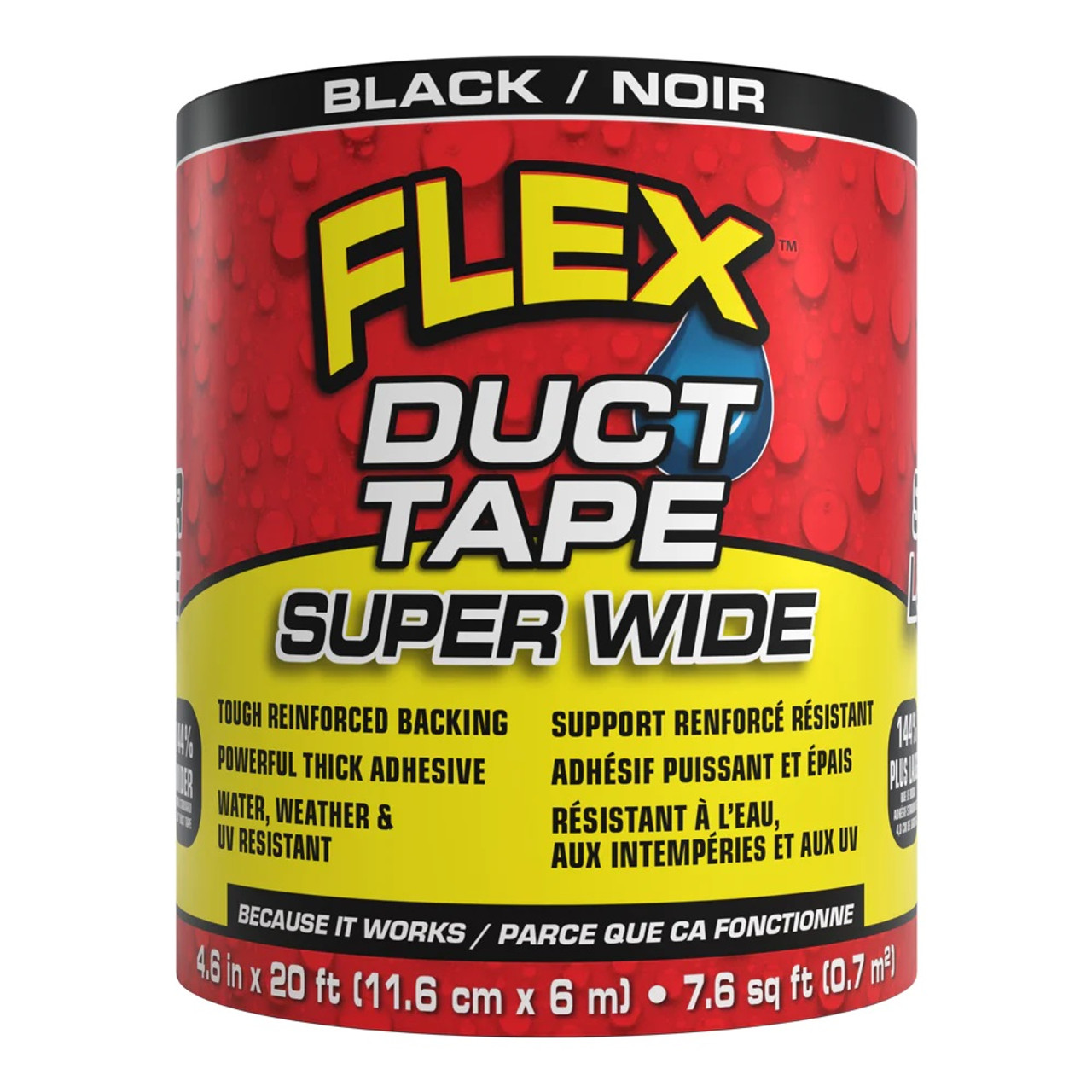 Flex Seal® 4.6" x 20' Black Super Wide Duct Tape   CN222BLK4620