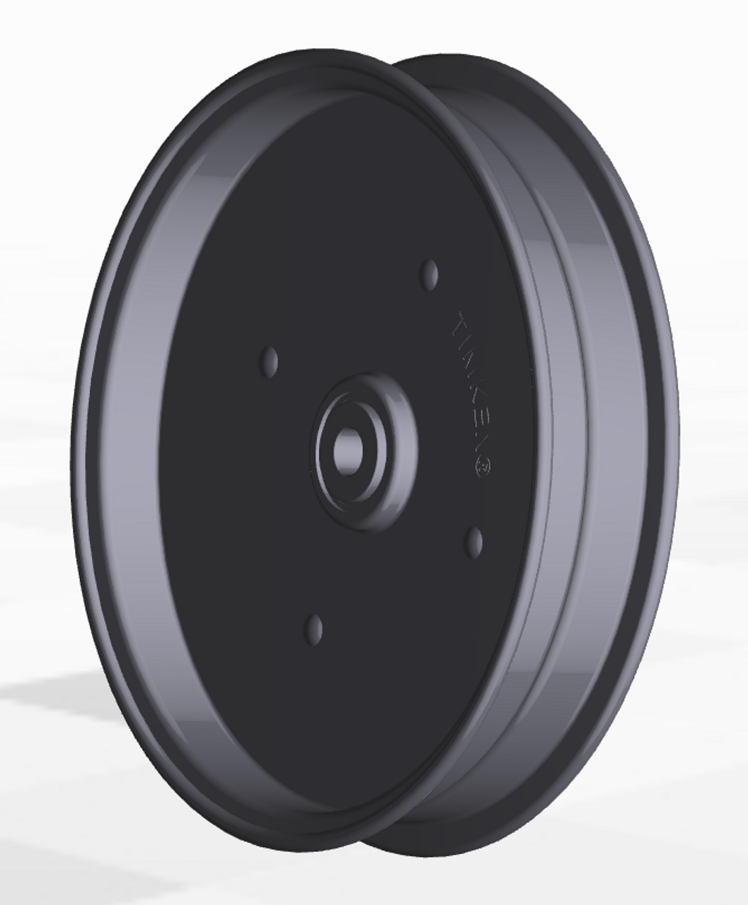 4-5/8" w/ 203KRR2 Pressed Steel Flat Idler Pulley Unit   010-10601