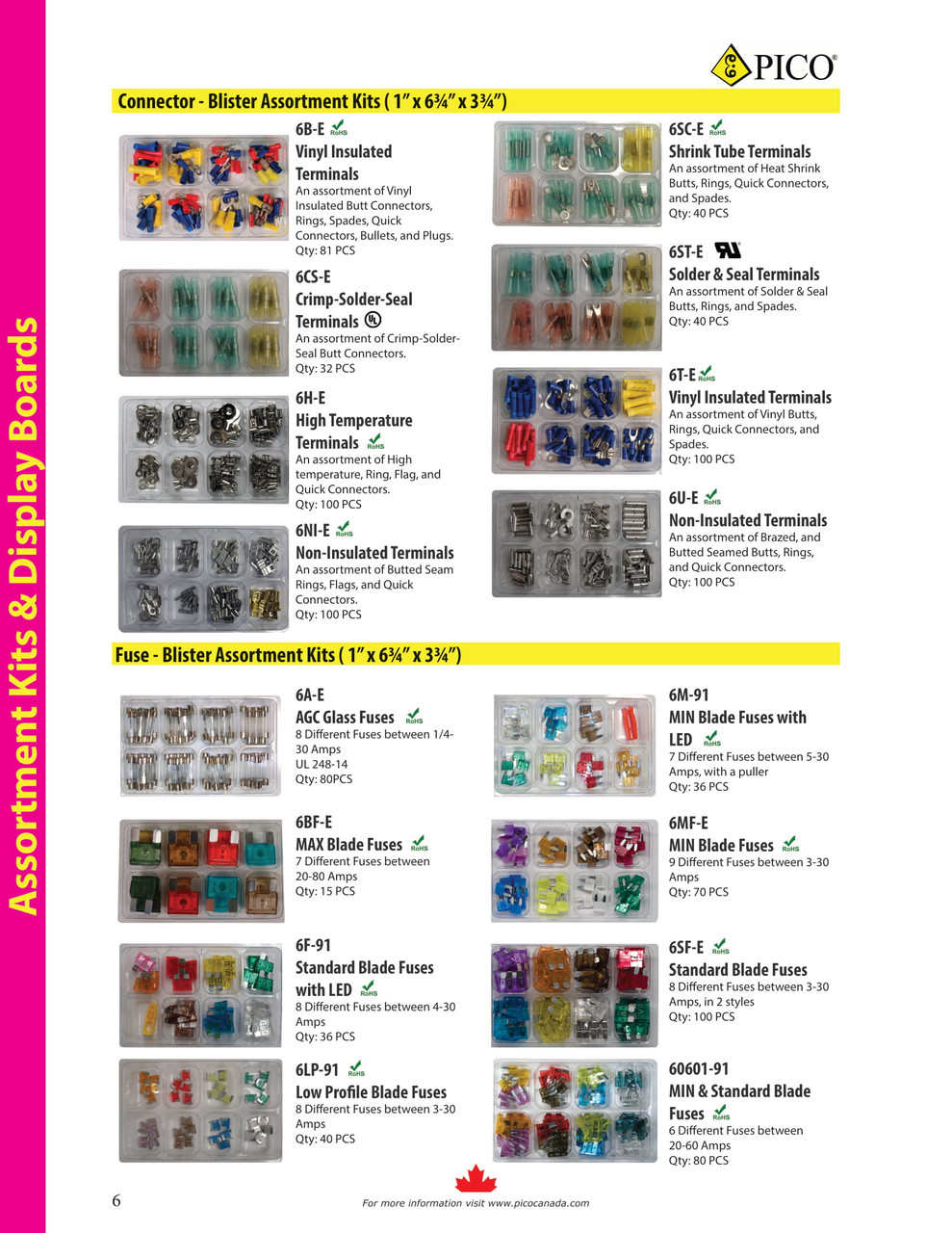 80 Pc. AGC Glass Fuse Assortment  6A-E