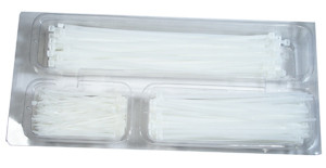 400 Pc. White Cable Tie Assortment  20-CS