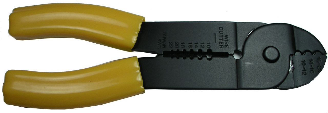 22-10 AWG Econo Vinyl Grip Cut-Strip-Crimp Plier  100-11