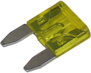 100 Pc. 20A Yellow Min Blade Fuses  120-C