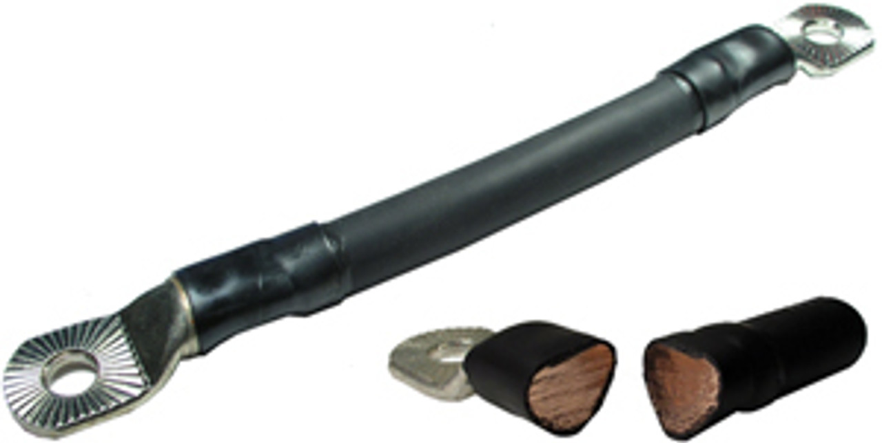 2/0 AWG @ 17" Black Stackable Stud Battery Harness  856N-E