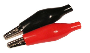 1 Pr. Red & Black Insulated Mini-Gator Clips  1574-BP