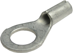 10 Pc. 22-18 AWG #6 Non-Insulated Brazed Seam Ring Connector  2603-13