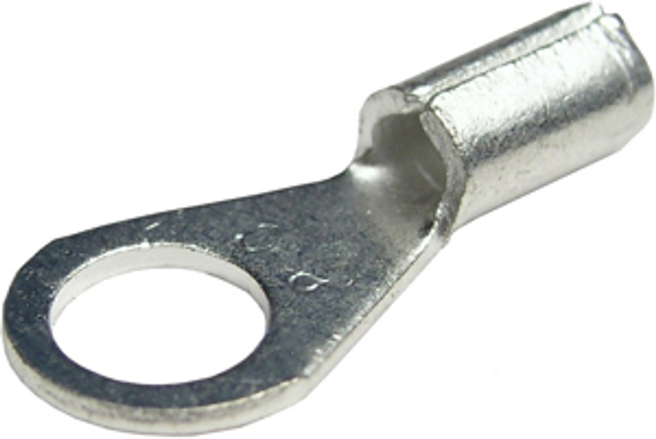100 Pc. 16-14 AWG 3/8" Non-Insulated Brazed Seam Ring Connector  2709-CS
