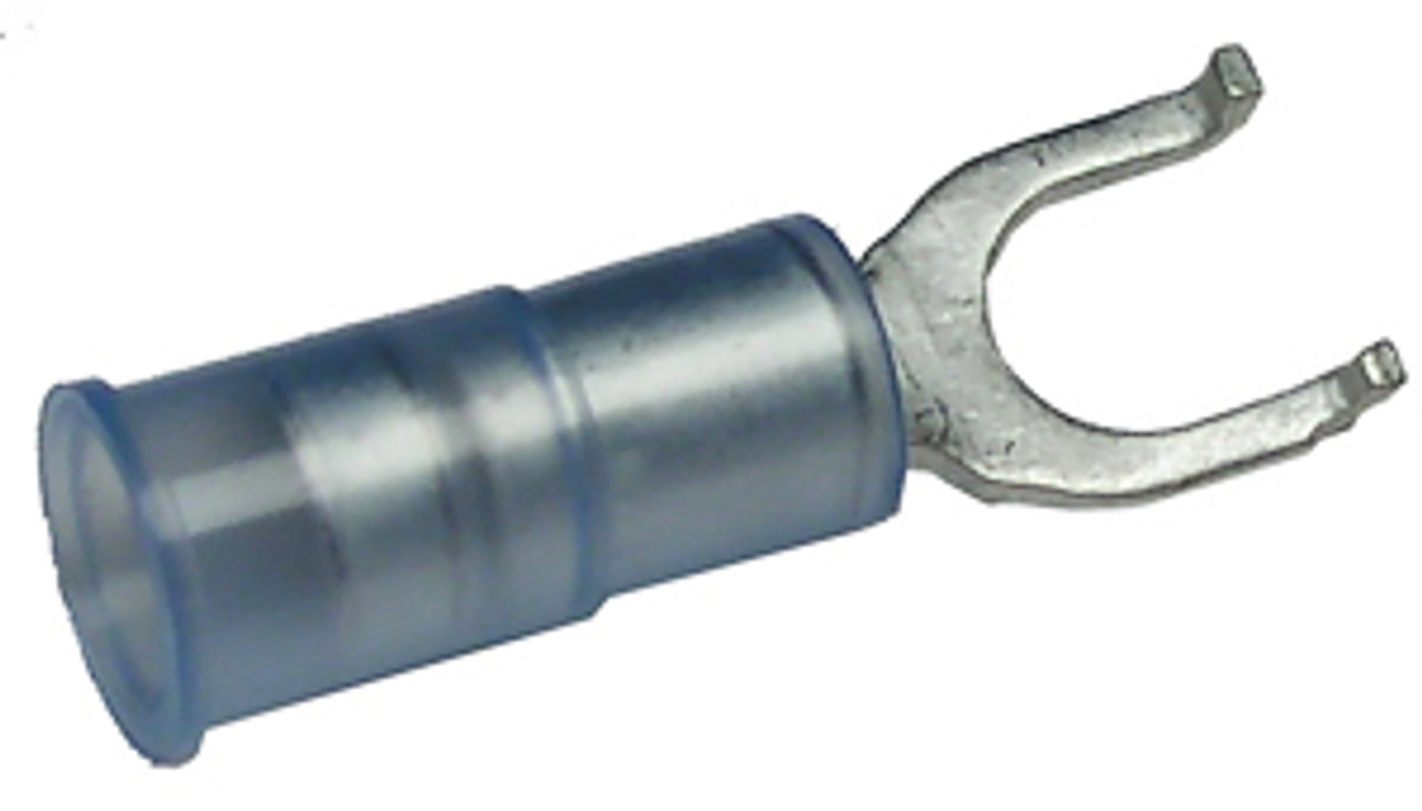 100 Pc. 16-14 AWG #6 Nylon Insulated Flanged Fork Connector  3033-CS