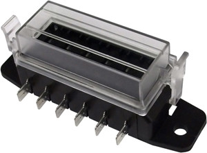 6 Way Standard Blade Fuse Block w/Dust Cover  3412-11
