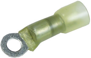 25 Pc. 12-10 AWG .250" Polyolefin Insulated "Crimp-Solder-Seal" Ring Connector  3706-15