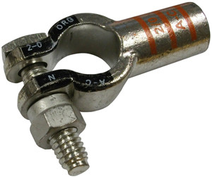 5 Pc. 2/0 AWG Copper Negative Straight Barrel Battery Terminal  5211-PK