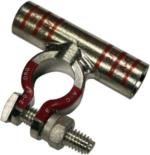 5 Pc. 2/0 AWG Copper Positive Tee Splice Battery Terminal  5232-PK