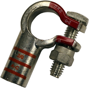 2/0 AWG Copper Positive Right Elbow Battery Terminal  5242-11