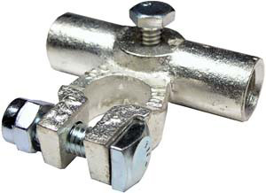 2/0 AWG Copper Positive Tee Splice Battery Terminal w/Accessory Screw Mount  5248-11