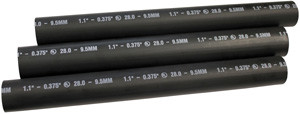 4-3/0 AWG x 12" @ 1 Black H/D Dual Wall Adhesive 3:1 Shrink Tube  5342-0-E