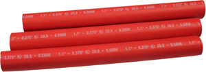 4-3/0 AWG x 12" @ 1 Red H/D Dual Wall Adhesive 3:1 Shrink Tube  5342-5-E