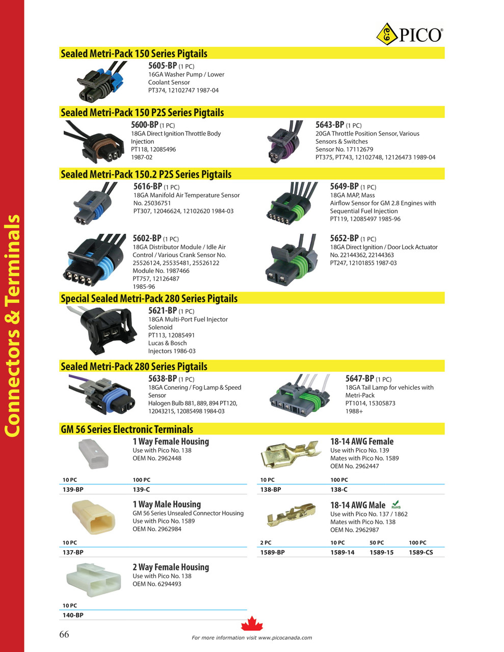 Metri-Pack 150 Series.2 MAP/Mass Airflow Sensor Pigtail  5649-BP